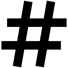 Sign Hashtag Icon from Sharp Solid Set