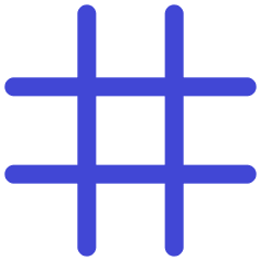 Sign Hashtag Straight Icon from Flex Duo Set