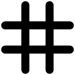 Sign Hashtag Straight Icon from Flex Solid Set