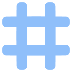 Sign Hashtag Straight Icon from Plump Flat Set