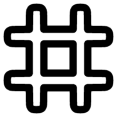 Sign Hashtag Straight Icon from Plump Line Set