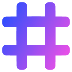 Sign Hashtag Straight Icon from Plump Gradient Set