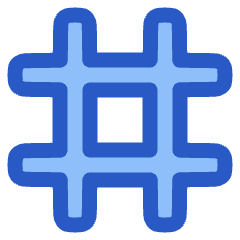 Sign Hashtag Straight Icon from Plump Duo Set