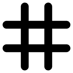 Sign Hashtag Straight Icon from Core Solid Set