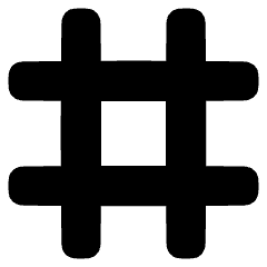 Sign Hashtag Straight Icon from Plump Solid Set