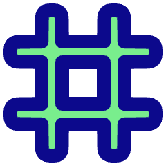 Sign Hashtag Straight Icon from Plump Pop Set
