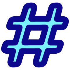Sign Hashtag Icon from Plump Pop Set