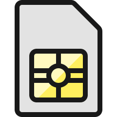 Sim Card 1 Icon from Ultimate Colors Set