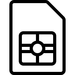 Sim Card 1 Icon from Ultimate Light Set