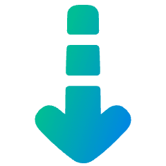 Arrow Dashed Cool Down Icon from Plump Gradient Set