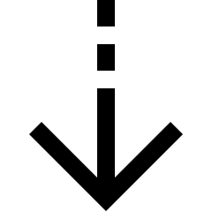 Arrow Dashed Cool Down Icon from Sharp Line Set