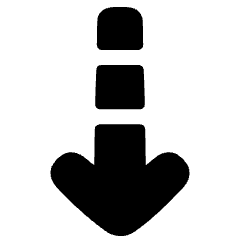Arrow Dashed Cool Down Icon from Plump Solid Set