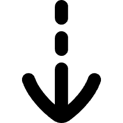 Arrow Dashed Cool Down Icon from Flex Solid Set