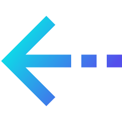 Arrow Dashed Left Icon from Sharp Gradient Set