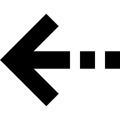 Arrow Dashed Left Icon from Sharp Remix Set