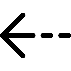 Arrow Dashed Left Icon from Core Line Set