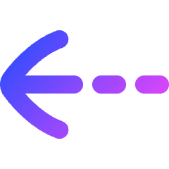 Arrow Dashed Left Icon from Flex Gradient Set