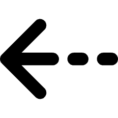 Arrow Dashed Left Icon from Core Solid Set