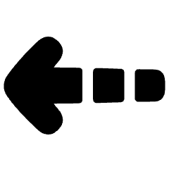 Arrow Dashed Left Icon from Plump Solid Set