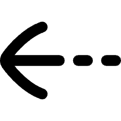 Arrow Dashed Left Icon from Flex Remix Set