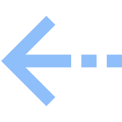 Arrow Dashed Left Icon from Sharp Flat Set