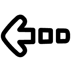 Arrow Dashed Left Icon from Plump Line Set