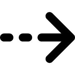Arrow Dashed Right Icon from Core Solid Set