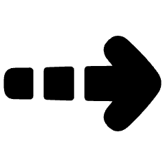 Arrow Dashed Right Icon from Plump Solid Set
