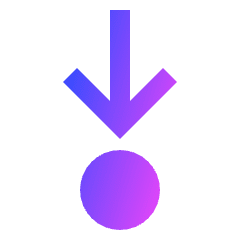 Arrows Step Into Icon from Sharp Gradient Set