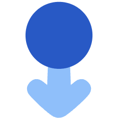 Arrows Swipe Down Alt Icon from Plump Flat Set