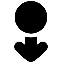 Arrows Swipe Down Alt Icon from Plump Solid Set