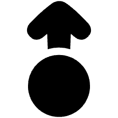 Arrows Swipe Up Alt Icon from Plump Solid Set