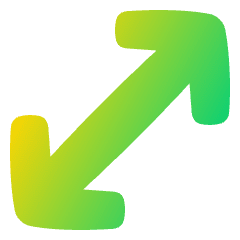 Diagonal Line Arrow 1 Icon from Plump Gradient Set