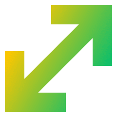 Diagonal Line Arrow 1 Icon from Sharp Gradient Set