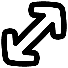 Diagonal Line Arrow 1 Icon from Plump Remix Set