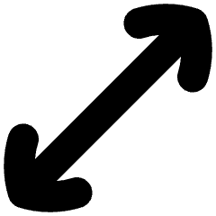 Diagonal Line Arrow 1 Icon from Flex Solid Set