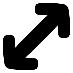 Diagonal Line Arrow 1 Icon from Plump Solid Set