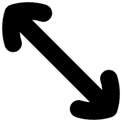 Diagonal Line Arrow 2 Icon from Flex Solid Set