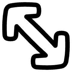 Diagonal Line Arrow 2 Icon from Plump Line Set