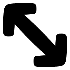 Diagonal Line Arrow 2 Icon from Plump Solid Set
