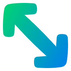 Diagonal Line Arrow 2 Icon from Plump Gradient Set