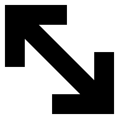 Diagonal Line Arrow 2 Icon from Sharp Solid Set