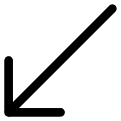 Diagonal Line Arrow Bottom Left Icon from Core Line Set