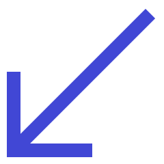 Diagonal Line Arrow Bottom Left Icon from Sharp Duo Set