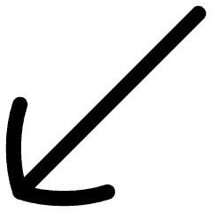 Diagonal Line Arrow Bottom Left Icon from Flex Line Set