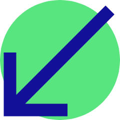 Diagonal Line Arrow Bottom Left Icon from Sharp Pop Set