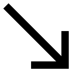 Diagonal Line Arrow Bottom Right Icon from Sharp Remix Set