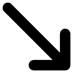 Diagonal Line Arrow Bottom Right Icon from Core Solid Set
