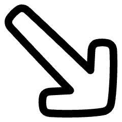 Diagonal Line Arrow Bottom Right Icon from Plump Line Set
