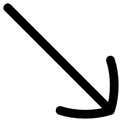 Diagonal Line Arrow Bottom Right Icon from Flex Line Set
